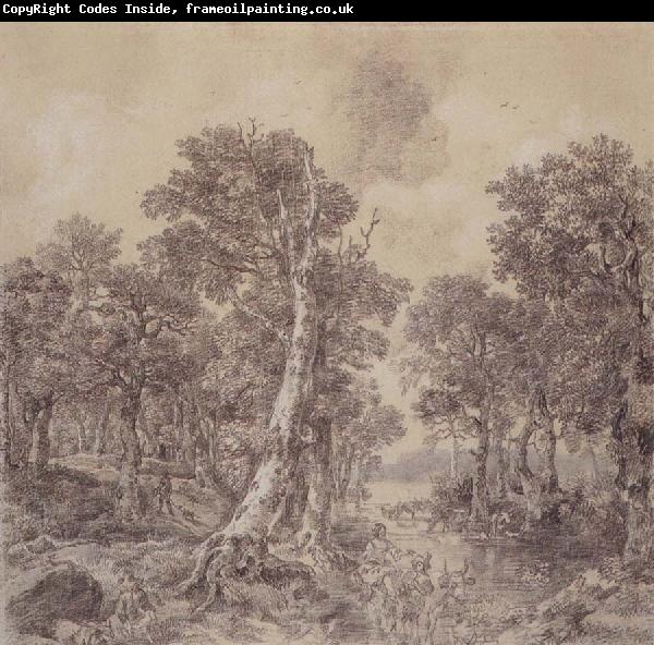 Thomas Gainsborough Wooded Landscape with River